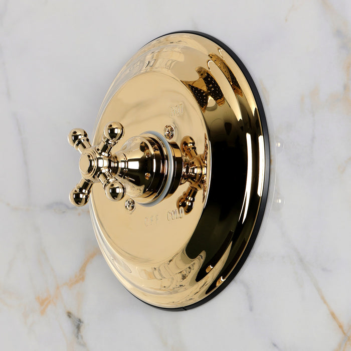 Kingston Metropolitan KB4432BX Single-Handle Pressure Balanced Tub and Shower Faucet, Polished Brass