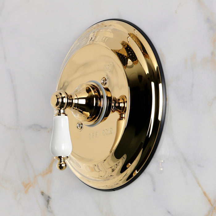 Kingston Restoration KB4432PL Single-Handle Pressure Balanced Tub and Shower Faucet, Polished Brass