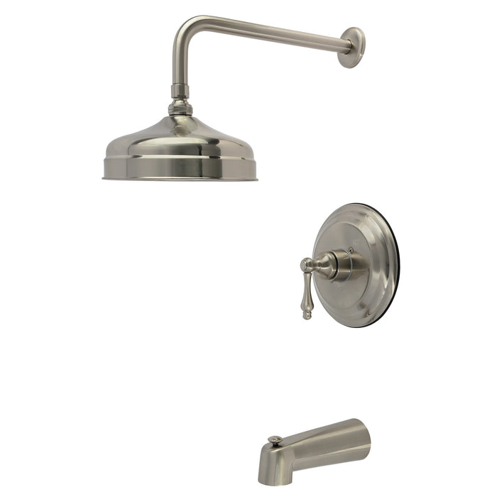 Kingston Restoration KB4438AL Single-Handle Pressure Balanced Tub and Shower Faucet, Brushed Nickel