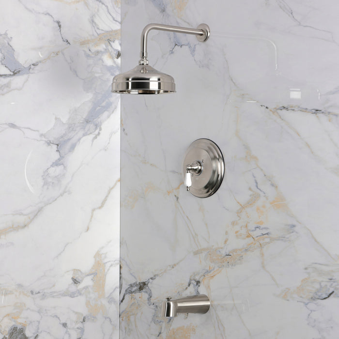 Kingston Restoration KB4438PL Single-Handle Pressure Balanced Tub and Shower Faucet, Brushed Nickel