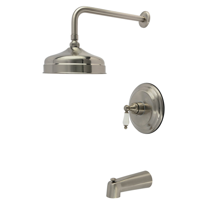 Kingston Restoration KB4438PL Single-Handle Pressure Balanced Tub and Shower Faucet, Brushed Nickel