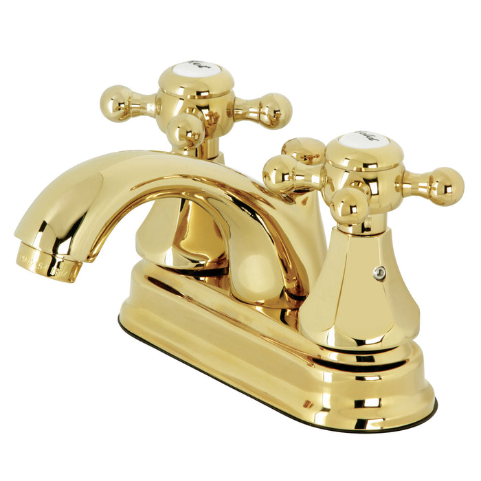 Kingston Tulare KB4602BX - Metropolitan Double-Handle 3-Hole Deck Mount 4-Inch Centerset Bathroom Faucet with Pop-Up Drain, Polished Brass
