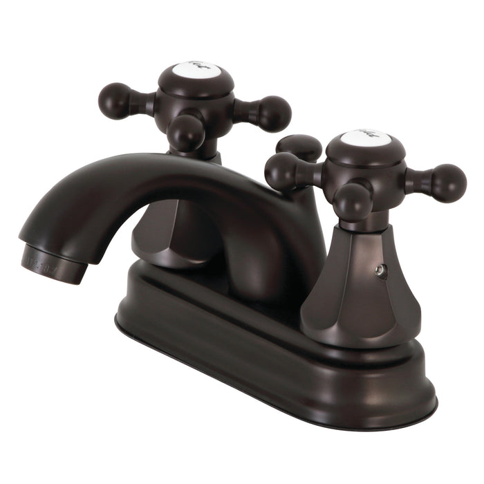 Kingston Tulare KB4605BX - Metropolitan Double-Handle 3-Hole Deck Mount 4-Inch Centerset Bathroom Faucet with Pop-Up Drain, Oil Rubbed Bronze