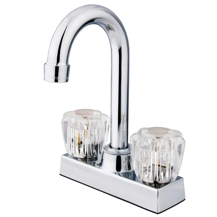 Kingston Tulare KB461 - Americana Two-Handle 2-Hole Deck Mount Bar Faucet, Polished Chrome