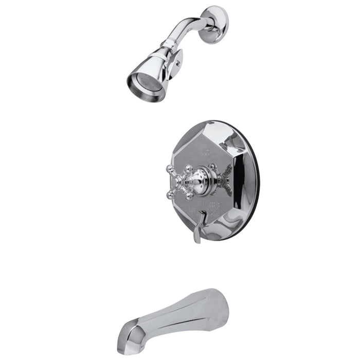 Kingston Tulare KB46310BX - English Vintage Single-Handle Pressure Balanced Tub and Shower Faucet, Polished Chrome