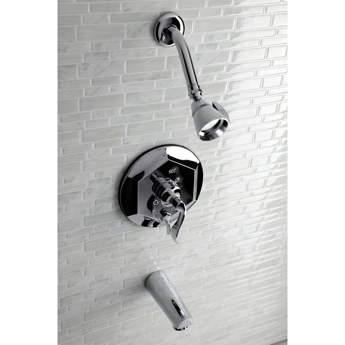 Kingston Tulare KB46310DFL Single-Handle Pressure Balanced Tub and Shower Faucet, Polished Chrome