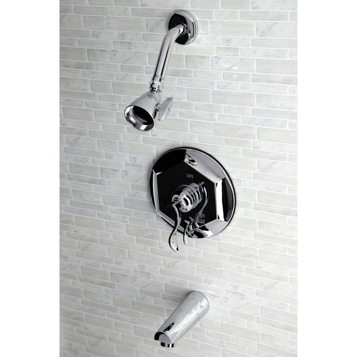 Kingston Tulare KB46310DFL Single-Handle Pressure Balanced Tub and Shower Faucet, Polished Chrome