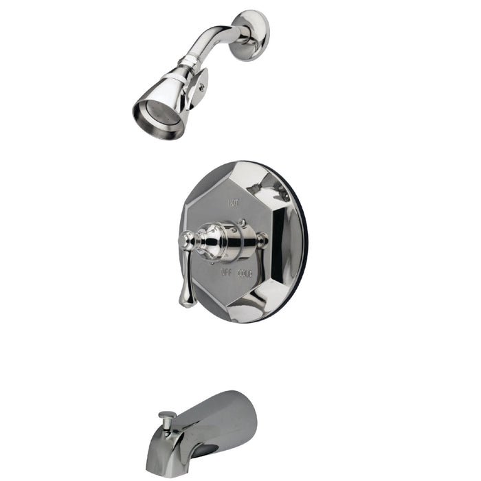 English Vintage KB4631BL Single-Handle Pressure Balanced Tub and Shower Faucet, Polished Chrome