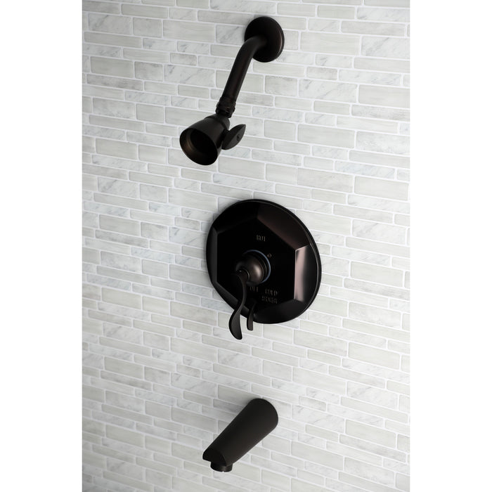 Kingston Tulare KB46350DFL Single-Handle Pressure Balanced Tub and Shower Faucet, Oil Rubbed Bronze