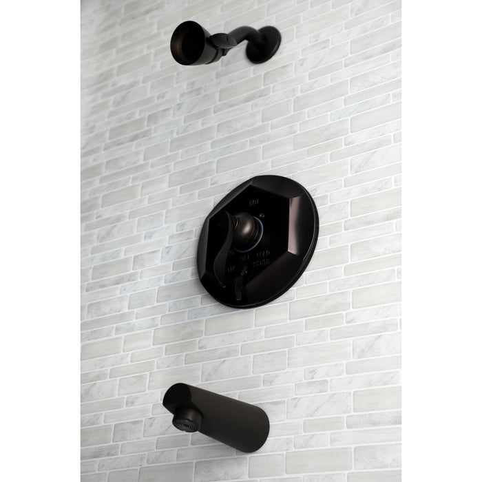 Kingston Tulare KB46350DFL Single-Handle Pressure Balanced Tub and Shower Faucet, Oil Rubbed Bronze