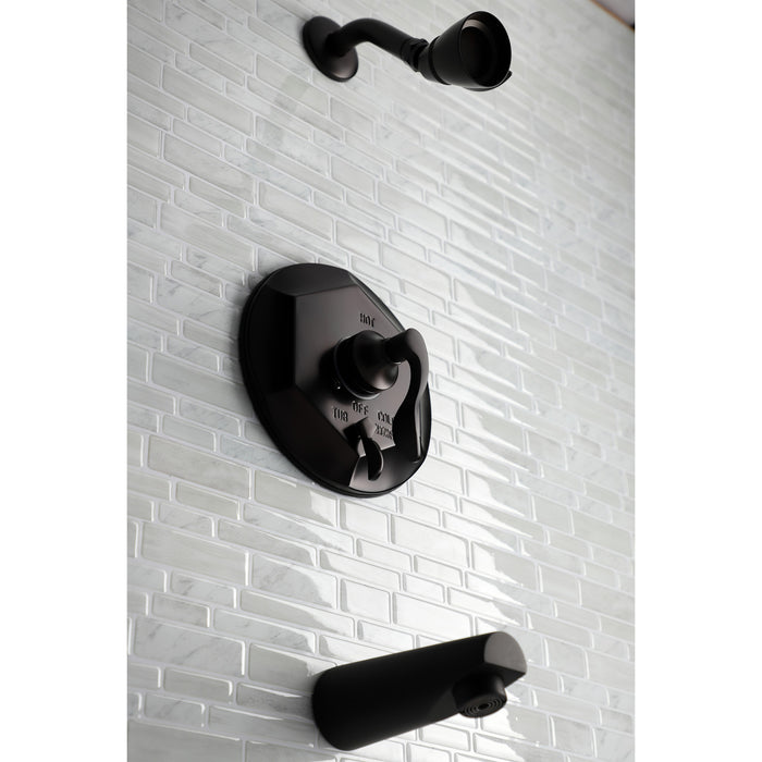 Kingston Tulare KB46350DFL Single-Handle Pressure Balanced Tub and Shower Faucet, Oil Rubbed Bronze