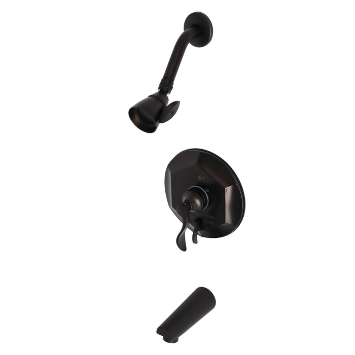 Kingston Tulare KB46350DFL Single-Handle Pressure Balanced Tub and Shower Faucet, Oil Rubbed Bronze