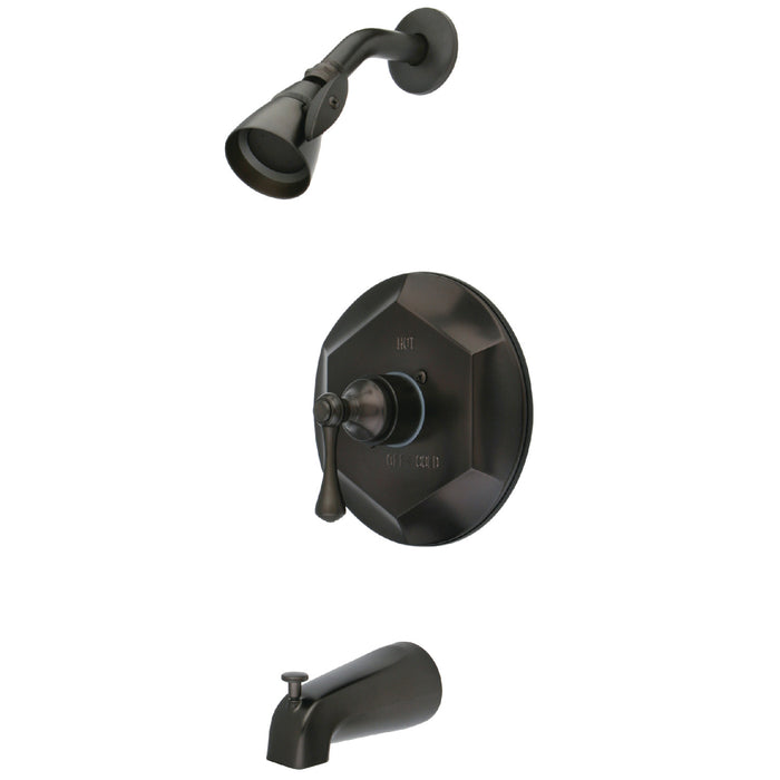 Kingston English Vintage KB4635BL Single-Handle Pressure Balanced Tub and Shower Faucet, Oil Rubbed Bronze