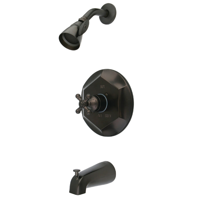 Kingston Tulare KB4635BX - English Vintage Single-Handle Pressure Balanced Tub and Shower Faucet, Oil Rubbed Bronze
