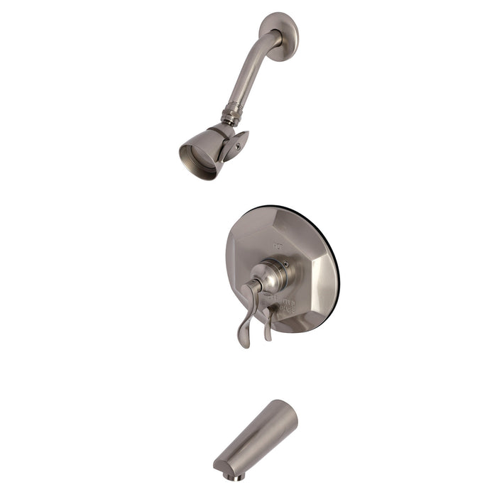 Kingston Tulare KB46380DFL Single-Handle Pressure Balanced Tub and Shower Faucet, Brushed Nickel