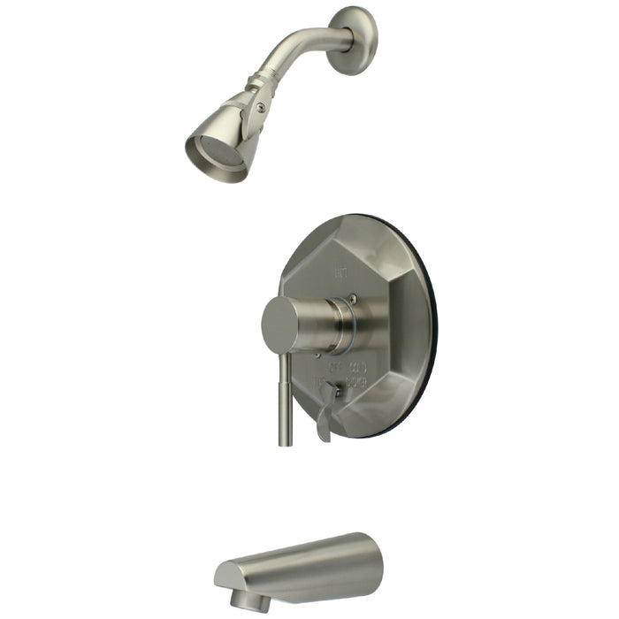 Kingston Tulare KB46380DL - Concord Single-Handle Pressure Balanced Tub and Shower Faucet, Brushed Nickel