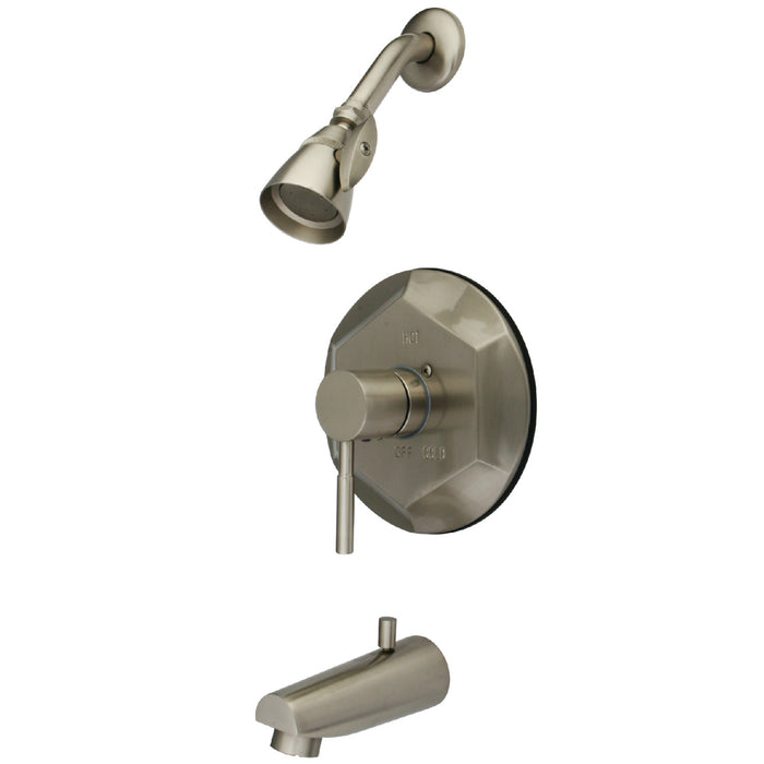 Kingston Concord KB4638DL Single-Handle Pressure Balanced Tub and Shower Faucet, Brushed Nickel