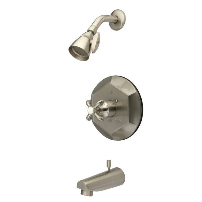 Kingston KB4638TX Single-Handle Pressure Balanced Tub and Shower Faucet, Brushed Nickel