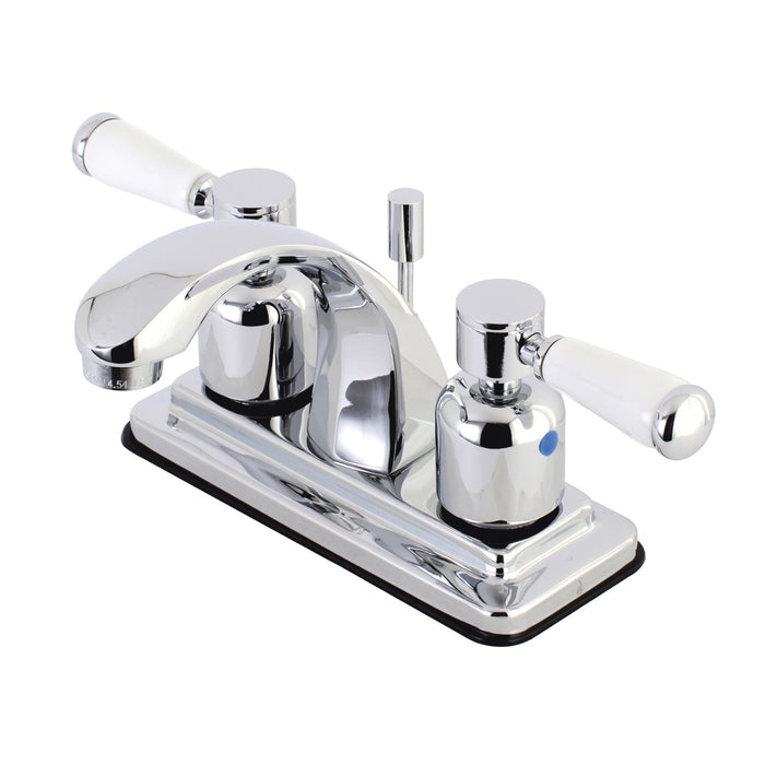 Kingston Tulare KB4641DPL - Paris Double-Handle 3-Hole Deck Mount 4-Inch Centerset Bathroom Faucet with Pop-Up Drain, Polished Chrome