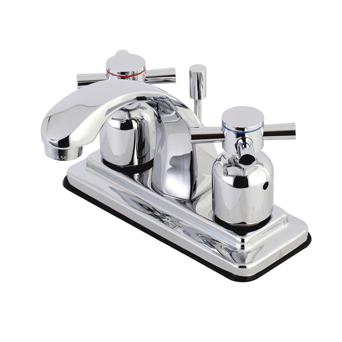 Kingston Sona KB4641DX - Concord Double-Handle 3-Hole Deck Mount 4-Inch Centerset Bathroom Faucet with Pop-Up Drain, Polished Chrome