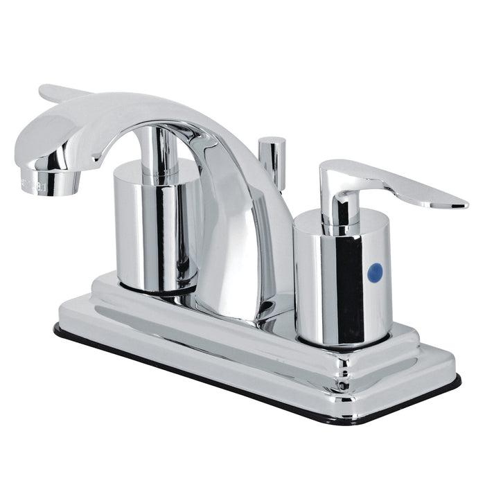 Kingston Tulare KB4641SVL - Serena Double-Handle 3-Hole Deck Mount 4-Inch Centerset Bathroom Faucet with Pop-Up Drain, Polished Chrome