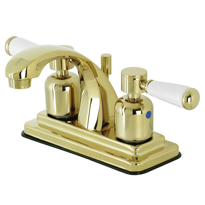 Kingston Tulare KB4642DPL - Paris Double-Handle 3-Hole Deck Mount 4-Inch Centerset Bathroom Faucet with Pop-Up Drain, Polished Brass