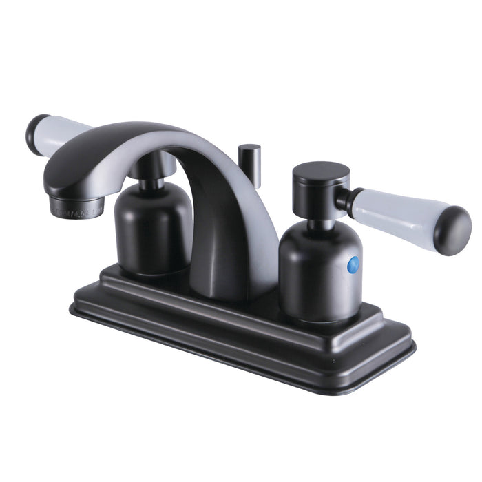 Kingston Tulare KB4645DPL - Paris Double-Handle 3-Hole Deck Mount 4-Inch Centerset Bathroom Faucet with Pop-Up Drain, Oil Rubbed Bronze