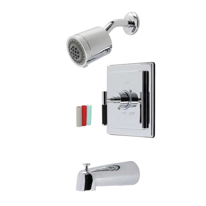 Kingston Sona KB4651CKL - Kaiser Single-Handle Pressure Balanced Tub and Shower Faucet, Polished Chrome
