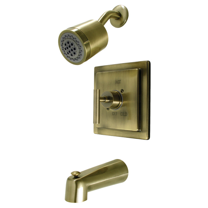 Kingston Sona KB4653CML - Manhattan Single-Handle Pressure Balanced Tub and Shower Faucet, Antique Brass