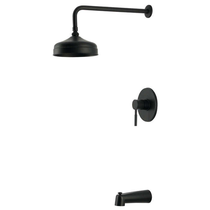 Kingston Concord KB4690DLT Single-Handle Pressure Balanced Tub and Shower Faucet Trim Only, Matte Black