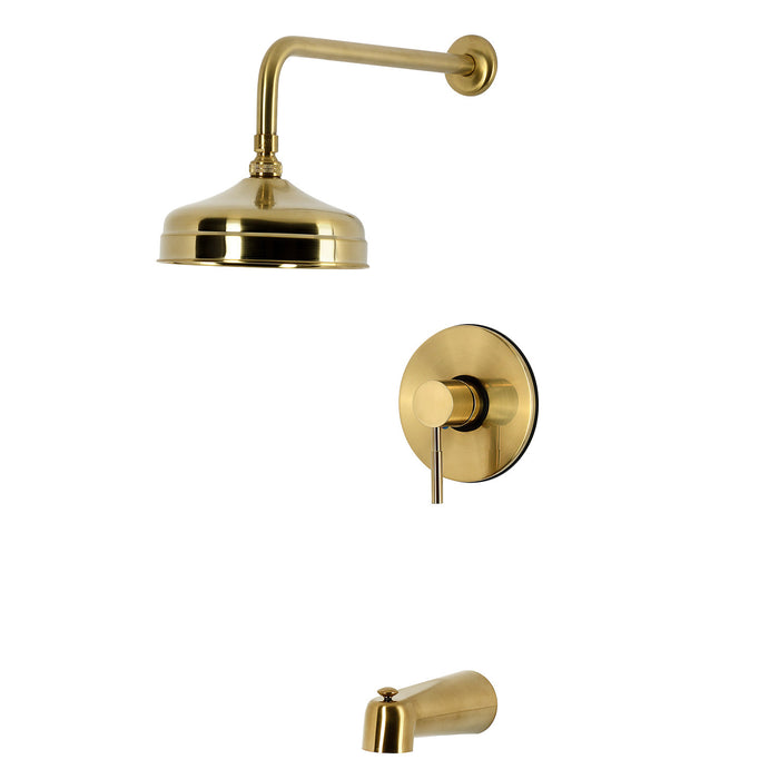 Kingston Concord KB4697DLT Single-Handle Pressure Balanced Tub and Shower Faucet Trim Only, Brushed Brass