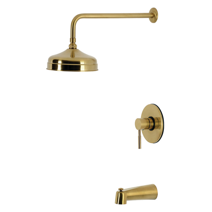 Kingston Concord KB4697DLT Single-Handle Pressure Balanced Tub and Shower Faucet Trim Only, Brushed Brass