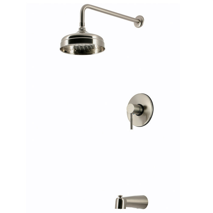 Kingston Concord KB4698DLT Single-Handle Pressure Balanced Tub and Shower Faucet Trim Only, Brushed Nickel