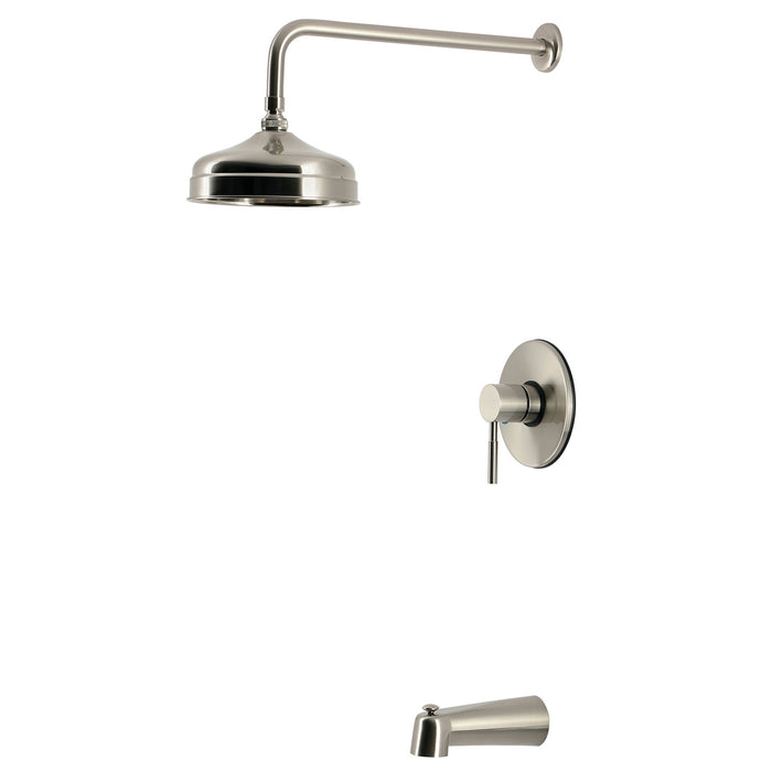 Kingston Concord KB4698DLT Single-Handle Pressure Balanced Tub and Shower Faucet Trim Only, Brushed Nickel