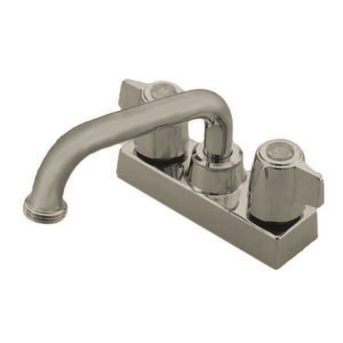 Kingston Tulare KB470SN - Traditional Double-Handle 2-Hole Deck Mount Laundry Faucet, Brushed Nickel