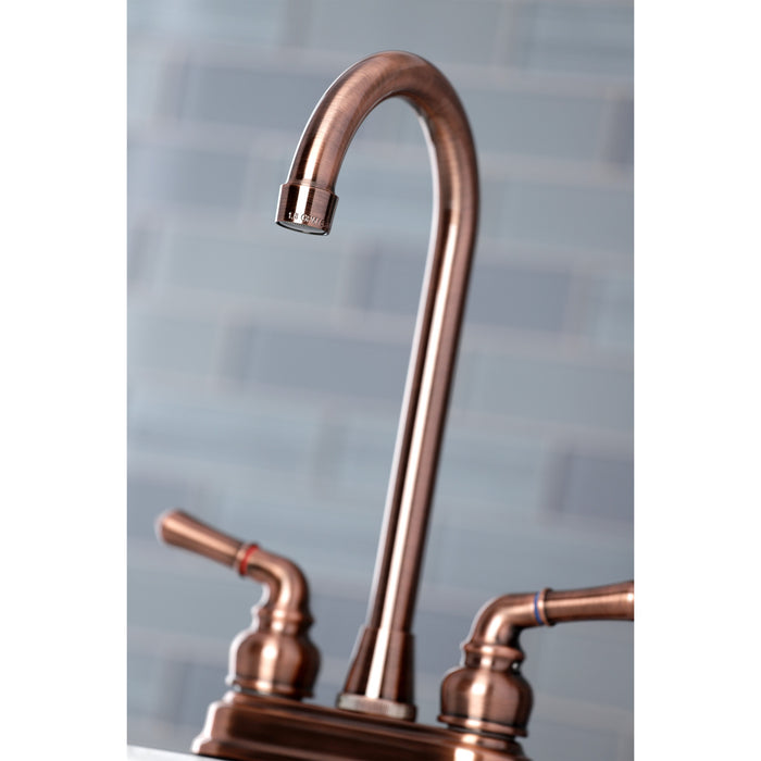 Kingston Brass KB849ZXAC Millennium Bar Faucet, 6-1/4(L) x 4-3/4(W) x 11-9/16(H), Antique Copper, Bar Faucets - Canada Kingston Brass KB849ZXAC Millennium Bar Faucet, 6-1/4(L) x 4-3/4(W) x 11-9/16(H), Antique Copper, Bar Faucets - Canada