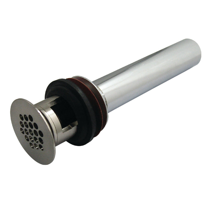 Kingston Trimscape KB5008 Brass Grid Bathroom Sink Drain with Overflow, 17 Gauge, Brushed Nickel