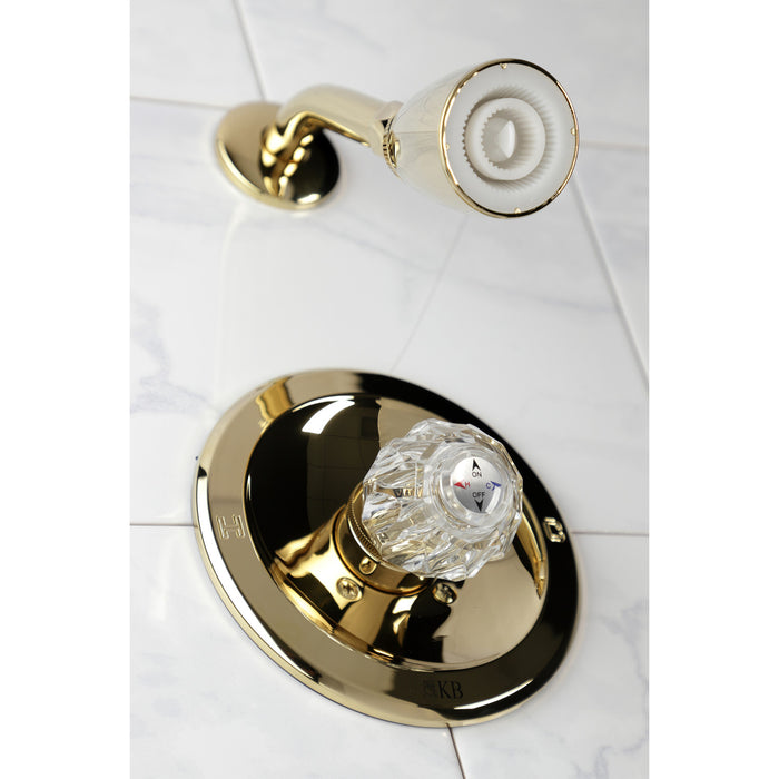 Kingston Tulare KB532SO Single-Handle Shower Faucet, Polished Brass