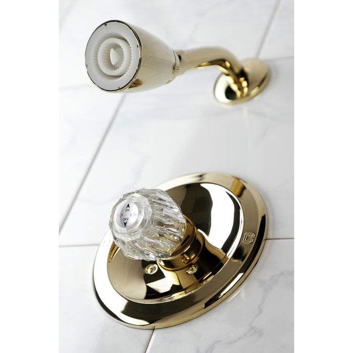 Kingston Tulare KB532SO Single-Handle Shower Faucet, Polished Brass