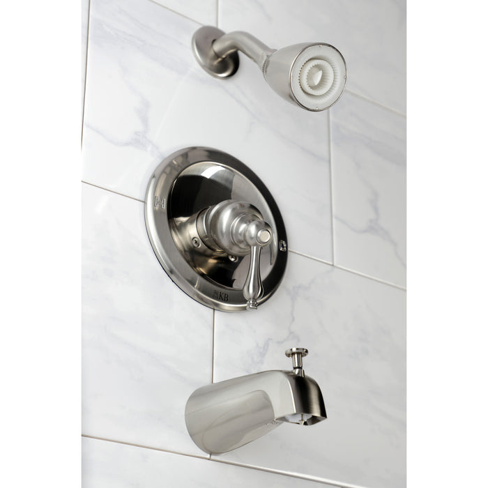 Kingston Heirloom KB538AL Single-Handle Tub and Shower Faucet, Brushed Nickel