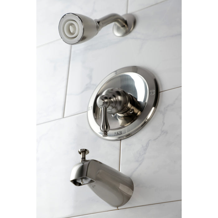 Kingston Heirloom KB538AL Single-Handle Tub and Shower Faucet, Brushed Nickel