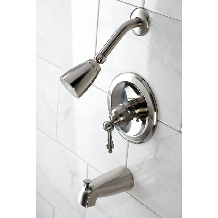 Kingston Heirloom KB538AL Single-Handle Tub and Shower Faucet, Brushed Nickel