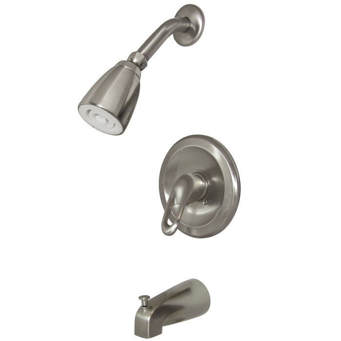 Kingston Tulare KB538LP Single-Handle Tub and Shower Faucet, Brushed Nickel