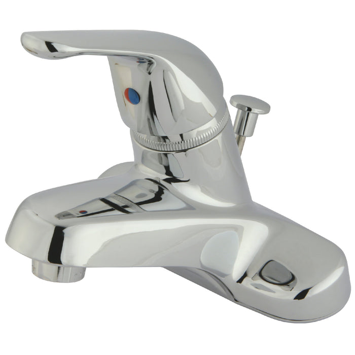 Kingston Tulare KB541 - Chatham Single-Handle 3-Hole Deck Mount 4-Inch Centerset Bathroom Faucet with ABS Pop-Up Drain, Polished Chrome