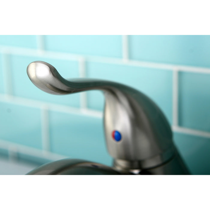 Kingston Tulare KB5548YL - Yosemite Single-Handle 3-Hole Deck Mount 4-Inch Centerset Bathroom Faucet with Pop-Up Drain, Brushed Nickel