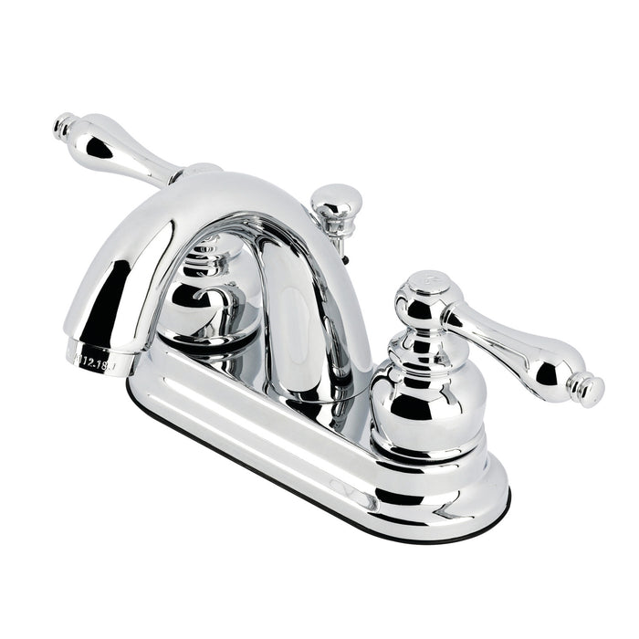 Kingston Heirloom KB5611AL - Restoration Double-Handle 3-Hole Deck Mount 4-Inch Centerset Bathroom Faucet with Pop-Up Drain, Polished Chrome