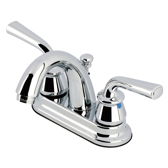 Kingston Tulare KB5611RXL - Restoration Double-Handle 3-Hole Deck Mount 4-Inch Centerset Bathroom Faucet with Pop-Up Drain, Polished Chrome