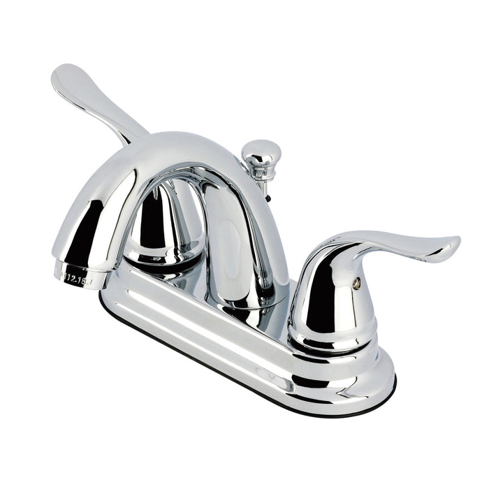 Kingston Tulare KB5611YL - Yosemite Double-Handle 3-Hole Deck Mount 4-Inch Centerset Bathroom Faucet with Pop-Up Drain, Polished Chrome