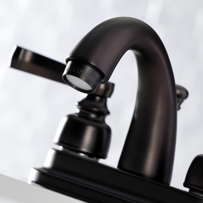 Kingston Tulare KB5615FL - Royale Double-Handle 3-Hole Deck Mount 4-Inch Centerset Bathroom Faucet with Pop-Up Drain, Oil Rubbed Bronze