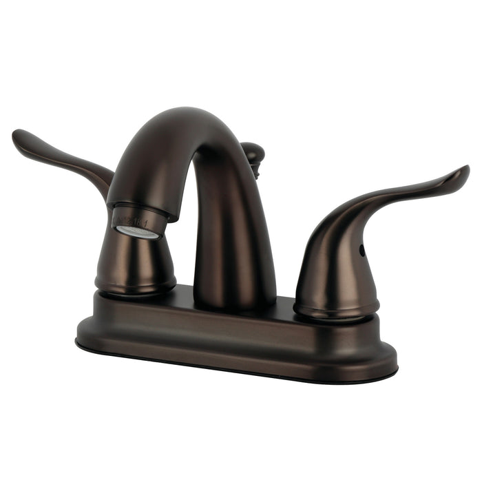 Kingston Tulare KB5615YL - Yosemite Double-Handle 3-Hole Deck Mount 4-Inch Centerset Bathroom Faucet with Pop-Up Drain, Oil Rubbed Bronze